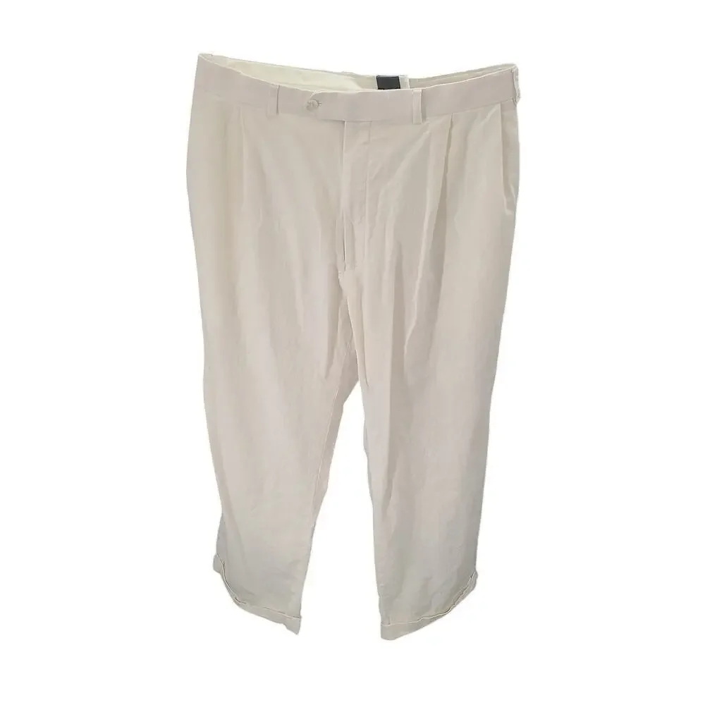 Britches by Samtex mens linen trouser 42x30 beachy resort wear vacation nautical